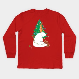 Christmas Bear Kids Long Sleeve T-Shirt